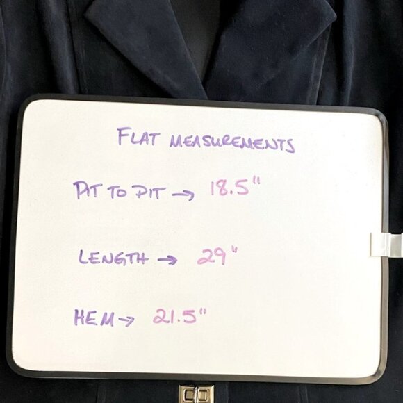 Vintage Amoretti Black 3 Toggle Long Blazer with Shoulder Pads M - Picture 9 of 13